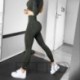 Seamless Dotted Hollow Out Gym Leggings Women Yoga Pants Workout Clothing High Waist Mesh-layer Sexy Tights Activewear