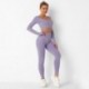 Seamless Yoga Suit Suit Short Cut Long Sleeve Blazer High Waist Hip Lift Sport Leggings Long Pants Workout Clothes for Women