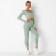 Seamless Yoga Suit Suit Short Cut Long Sleeve Blazer High Waist Hip Lift Sport Leggings Long Pants Workout Clothes for Women