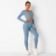 Seamless Yoga Suit Suit Short Cut Long Sleeve Blazer High Waist Hip Lift Sport Leggings Long Pants Workout Clothes for Women