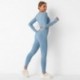 Seamless Yoga Suit Suit Short Cut Long Sleeve Blazer High Waist Hip Lift Sport Leggings Long Pants Workout Clothes for Women