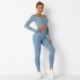 Seamless Yoga Suit Suit Short Cut Long Sleeve Blazer High Waist Hip Lift Sport Leggings Long Pants Workout Clothes for Women