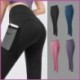 Yoga Pants With Pockets Women Plus Size Gym Leggings women Tummy Control Jogging Tights Female Fitness Pants Seamless High Waist