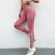 Big Letter Printed Women Sport Pants High Elastic Waist Gym Seamless 94% Nylon Yoga Leggings Running Fitness Pant