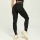 Seamless Dotted Hollow Out Gym Leggings Women Yoga Pants Workout Clothing High Waist Mesh-layer Sexy Tights Activewear